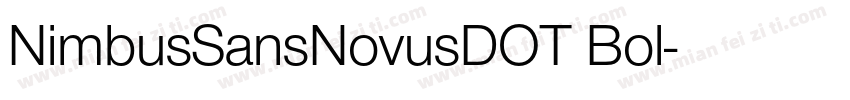 NimbusSansNovusDOT Bol字体转换